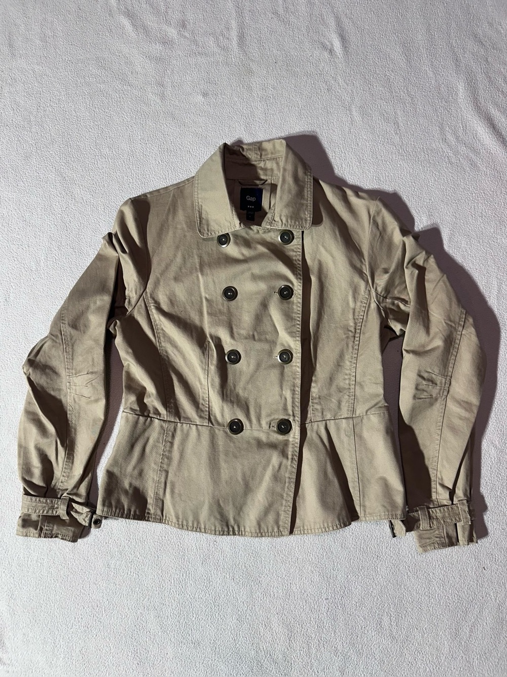 GAP Khaki Double-Breasted Trench Jacket